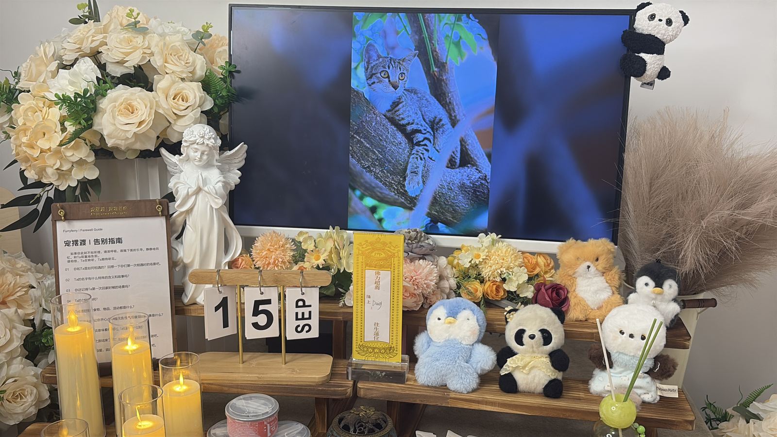 鲜花与烛光